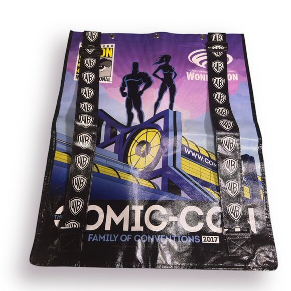 SDCC 2017 Black Lightning Comic Con Swag Tote Bag/Backpack DC CW Arrowverse New! - Picture 2 of 3